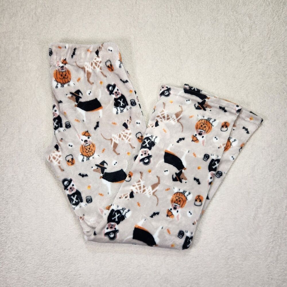 Daydream by Berkshire Women's Small Fleece PJ Pants Drawstring Halloween Dogs